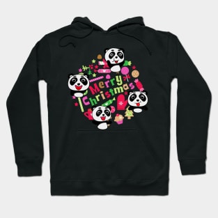 Cute Panda Face For Christmas Hoodie